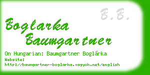 boglarka baumgartner business card