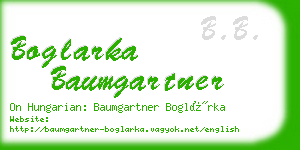 boglarka baumgartner business card